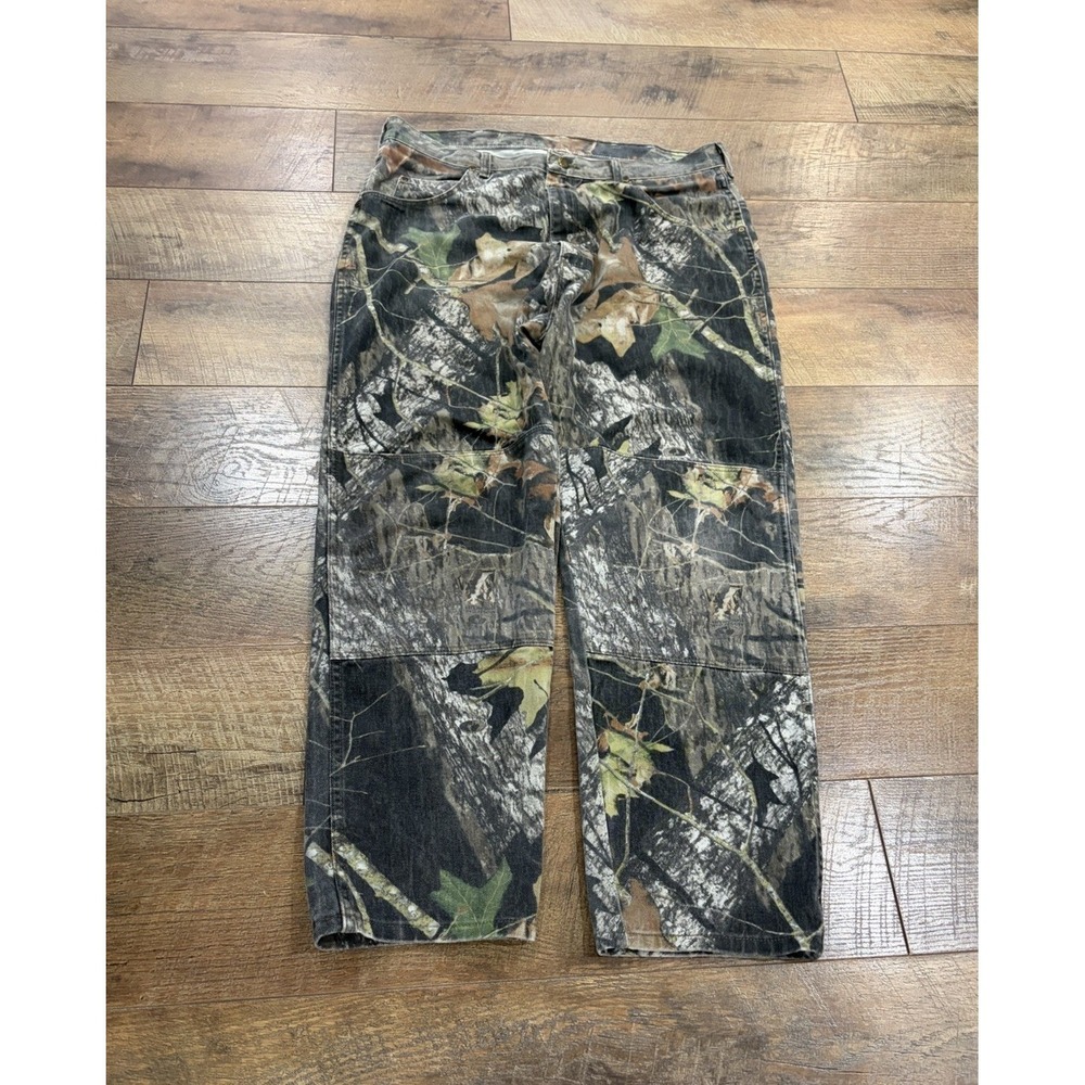 Vintage Wrangler Mossy Oak Double Knee Denim Pants 38x30 Tree Camo Workwear